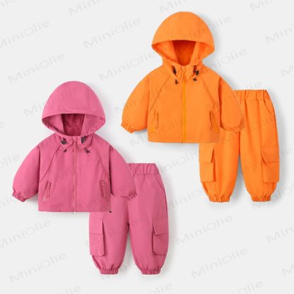 Toddler Hooded Windbreaker Cargo Pants Set - image 1
