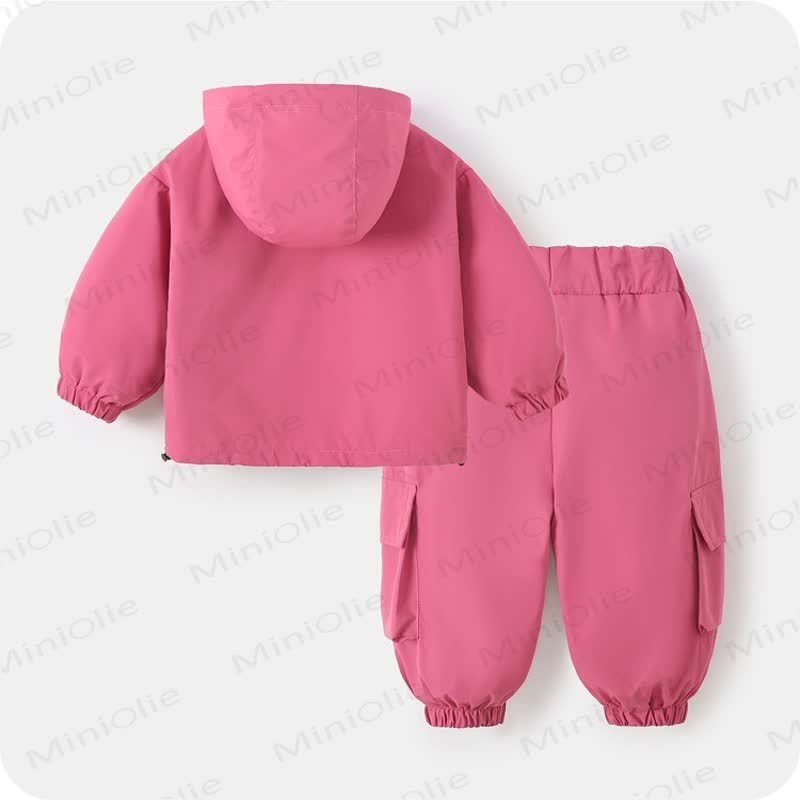 Toddler Hooded Windbreaker Cargo Pants Set - image 4