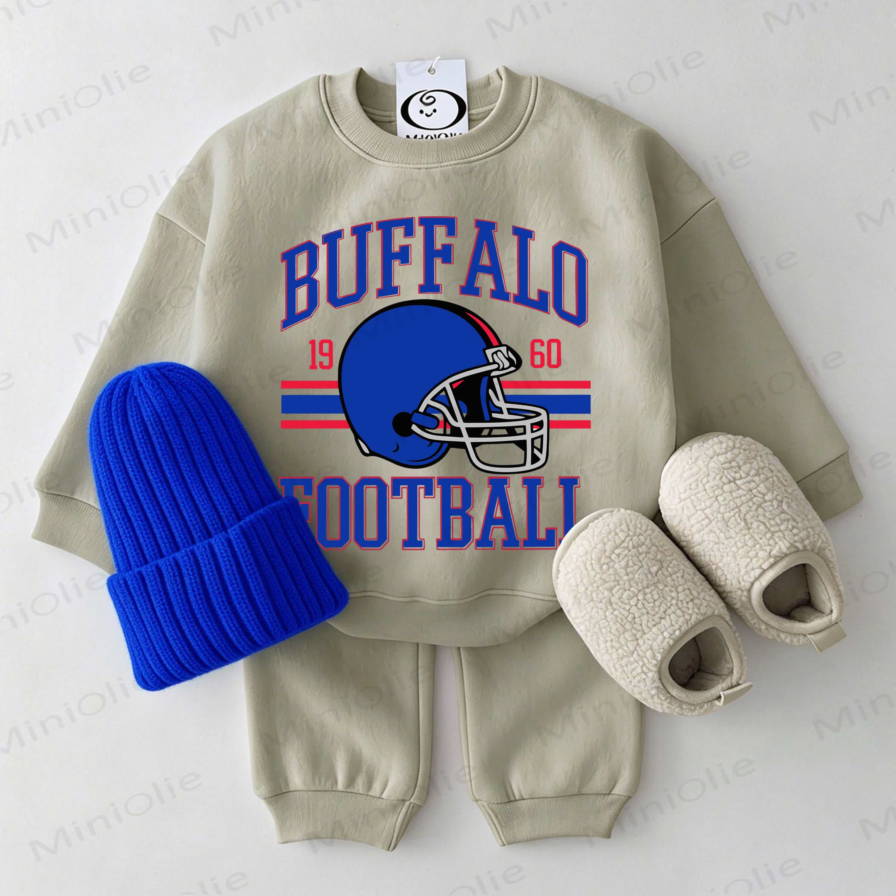 BUFFALO FOOTBALL Baby Sweatshirt 2-piece Set - Grey Green - 2-3T - image 1