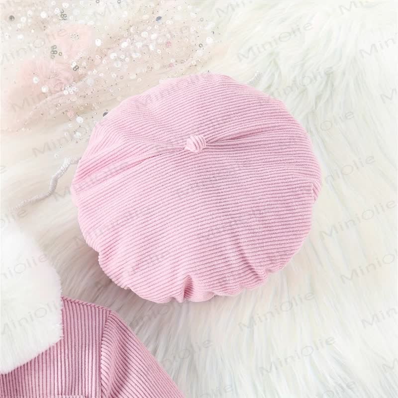 Baby Girl Pink Bow Dress with Hat - image 5