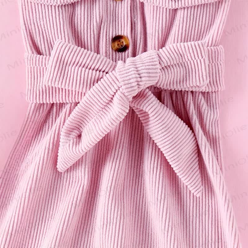 Baby Girl Pink Bow Dress with Hat - image 4