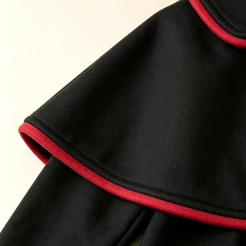Baby Girl Christmas Cape Doll Collar Outerwear with Hat - image 6