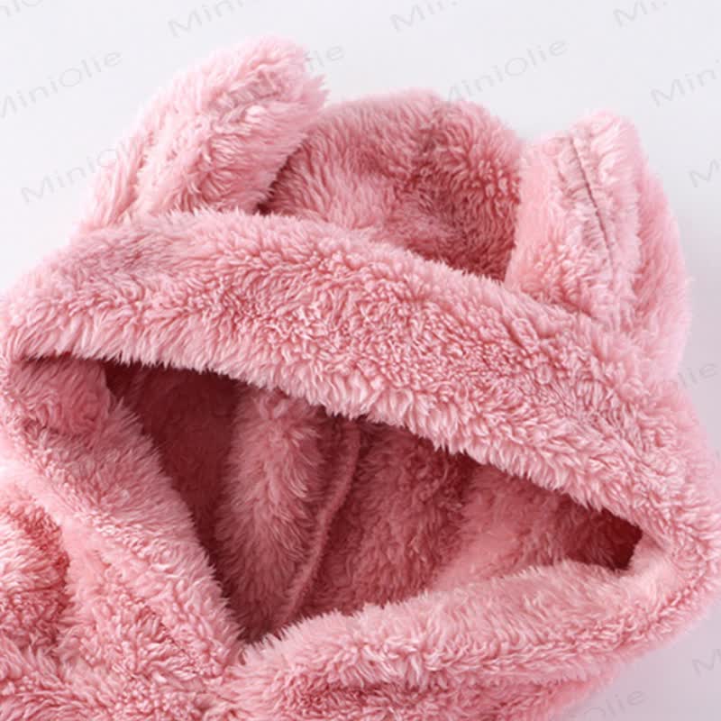 Toddler Warm Plush Hoodie Pants Pyjama Set - image 7