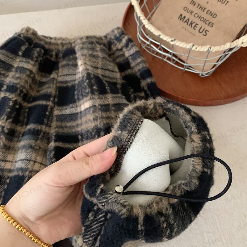 Toddler Vintage Plaid Drawstring Balloon Pants - image 7
