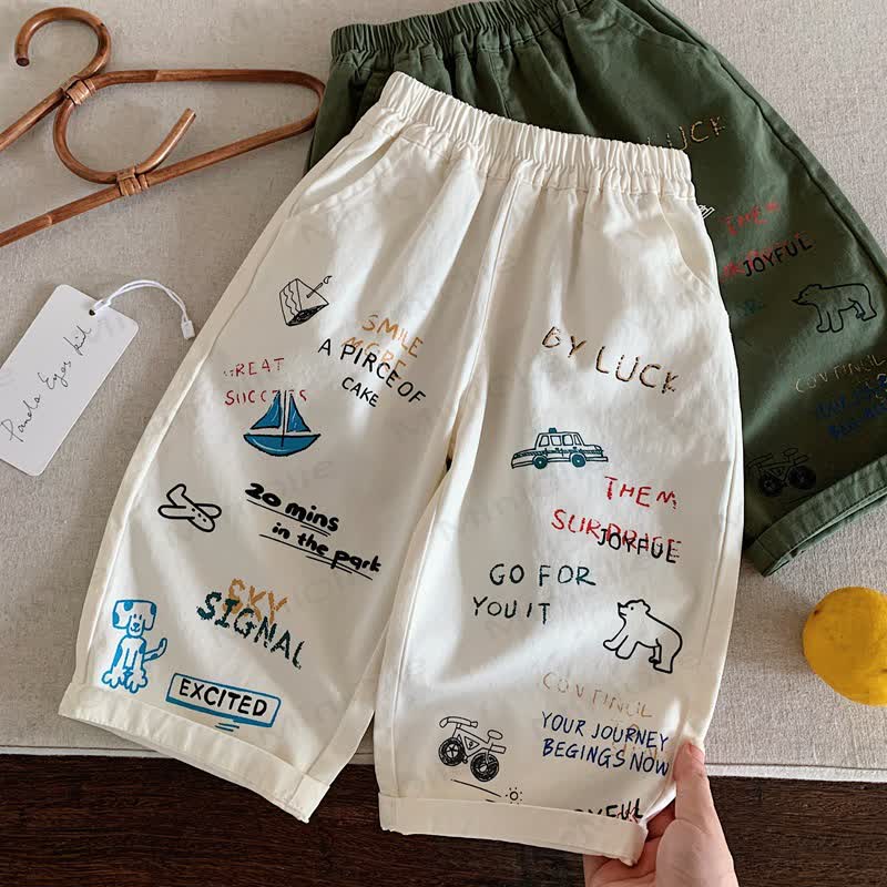 Toddler Boy Graphic Print Pants - image 1