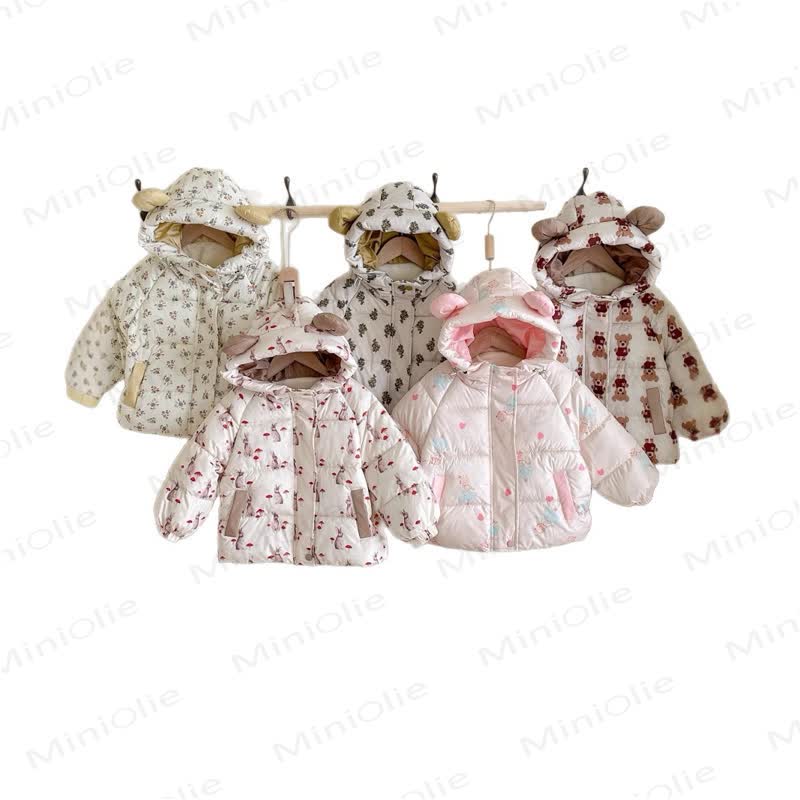 Toddler Girl Floral Fleece Hooded Jacket - image 9