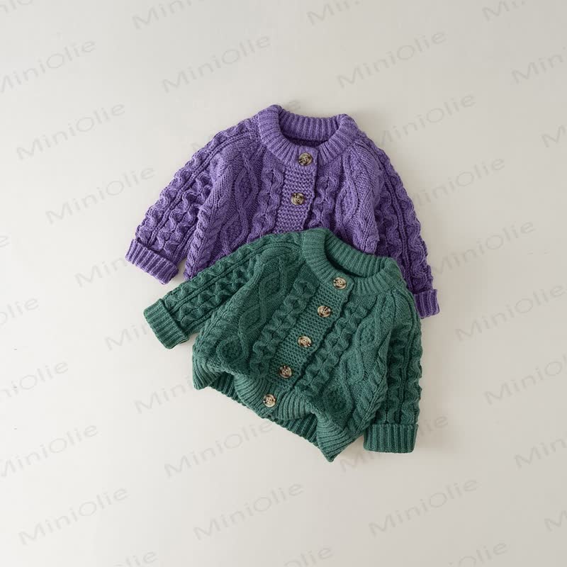 Baby Toddler Girl Ribbed Button Cardigan Sweater - image 7