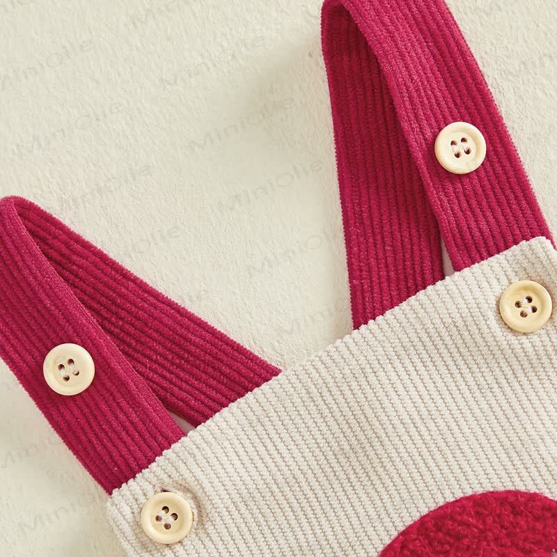MY FIRST CHRISTMAS Baby Santa/Gingerbread Man Corduroy Suspender Bodysuit - image 5