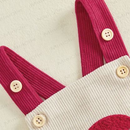 MY FIRST CHRISTMAS Baby Santa/Gingerbread Man Corduroy Suspender Bodysuit - image 5