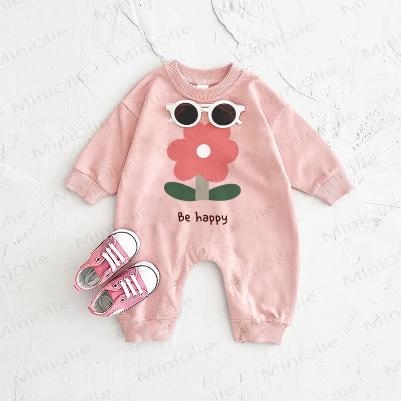 BE HAPPY Baby Flower Pink Romper - Pink - 2-3T - image 1