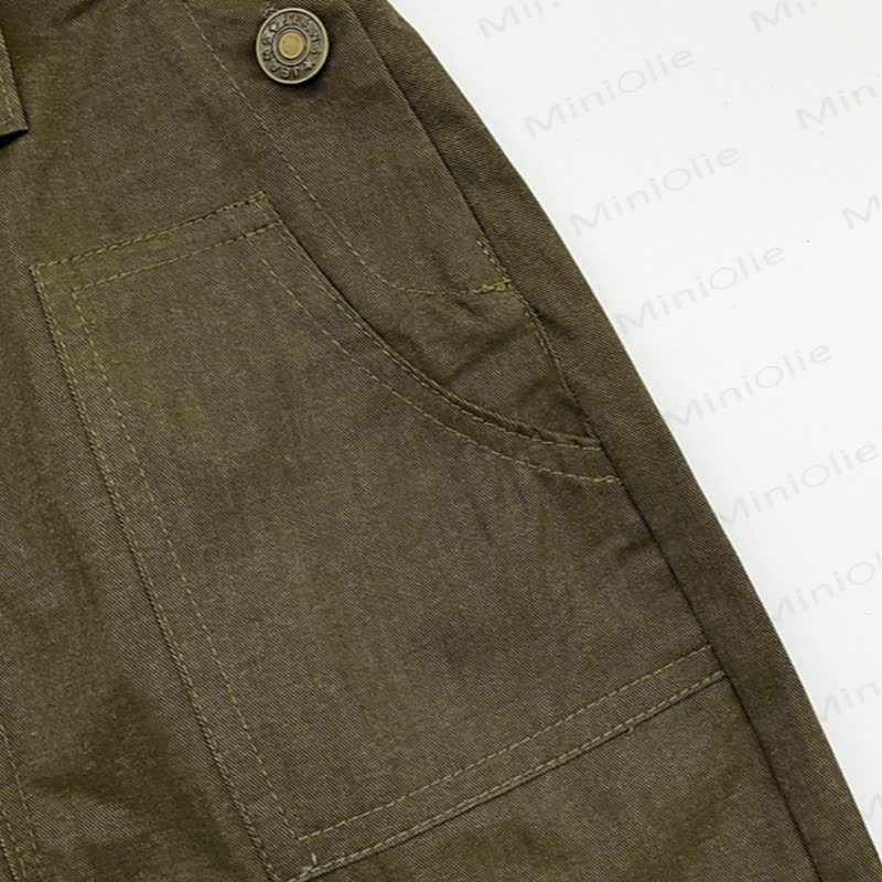 Toddler Baby Green Utility Pocket Overalls - image 4