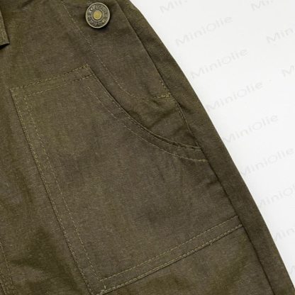 Toddler Baby Green Utility Pocket Overalls - image 4