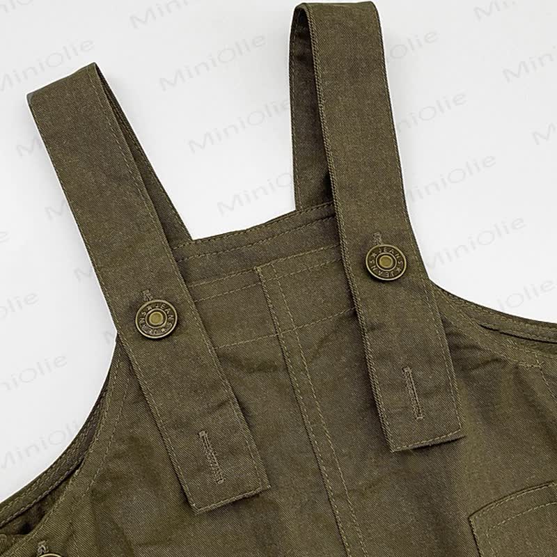 Toddler Baby Green Utility Pocket Overalls - image 3