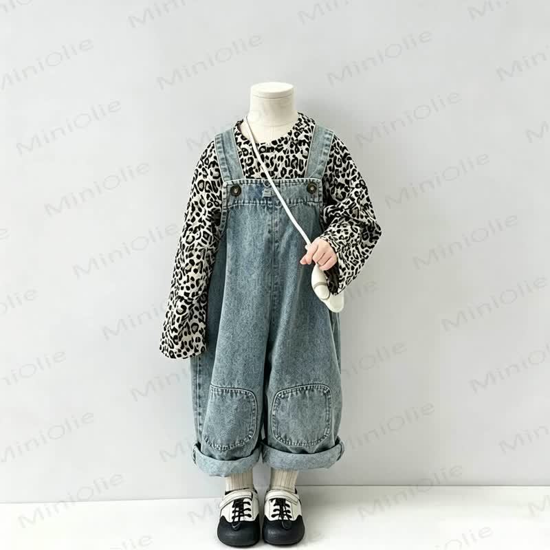 Toddler Blue Denim Pocket Overalls - image 2