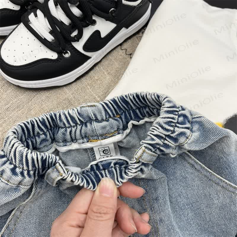Toddler Blue Graffiti Denim Balloon Pants - image 4