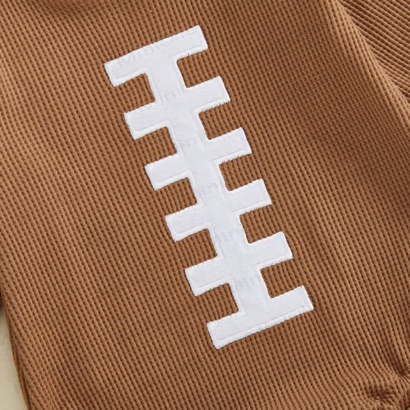 Baby Boy Waffle Football Long Sleeve Bodysuit - image 5