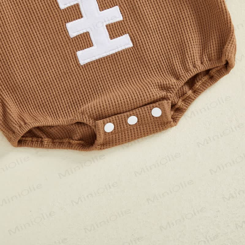 Baby Boy Waffle Football Long Sleeve Bodysuit - image 6