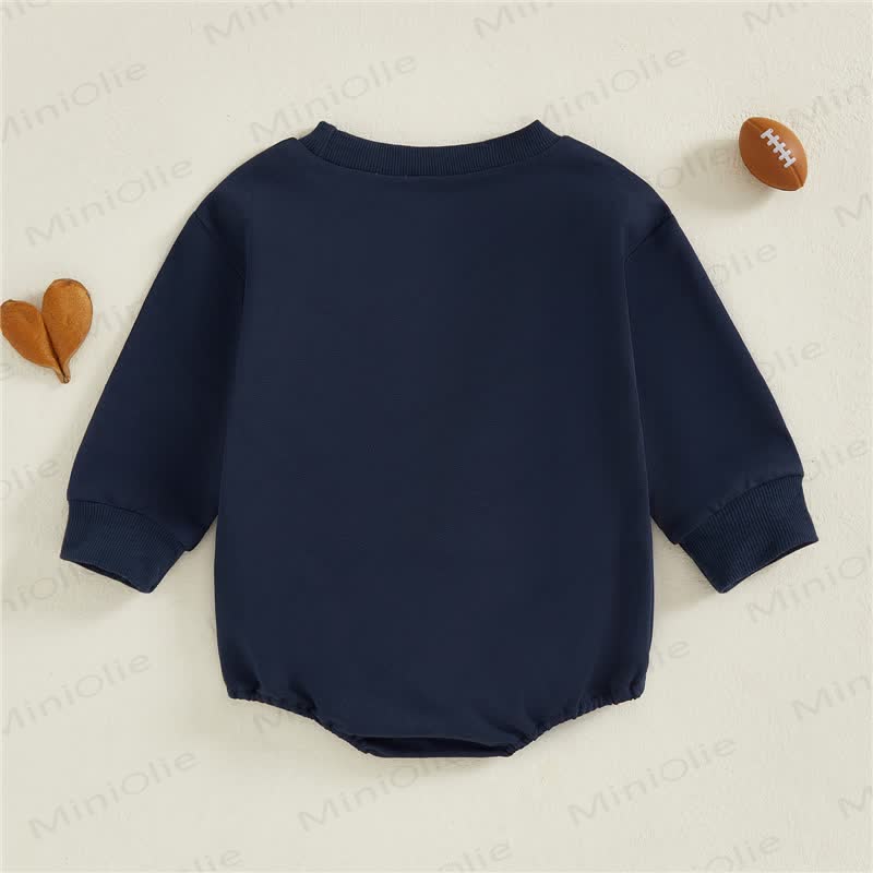 GO BILLS Baby Boy Navy Football Patch Long Sleeve Bodysuit - image 4