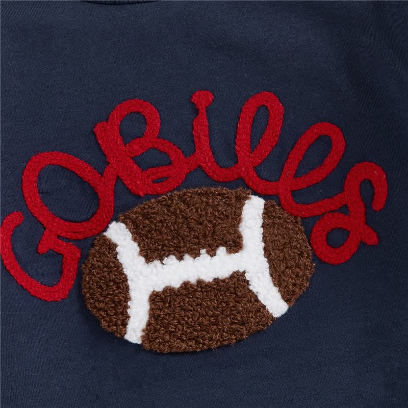 GO BILLS Baby Boy Navy Football Patch Long Sleeve Bodysuit - image 6