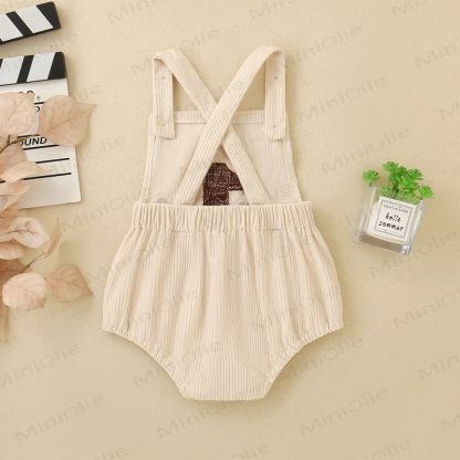 1 ONE Baby Corduroy Crossback Suspender Short Bodysuit - image 6