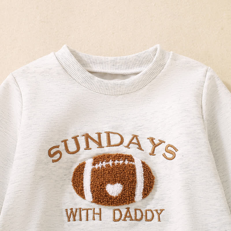 SUNDAYS WITH DADDY Baby Football Long Sleeve Bodysuit - image 4