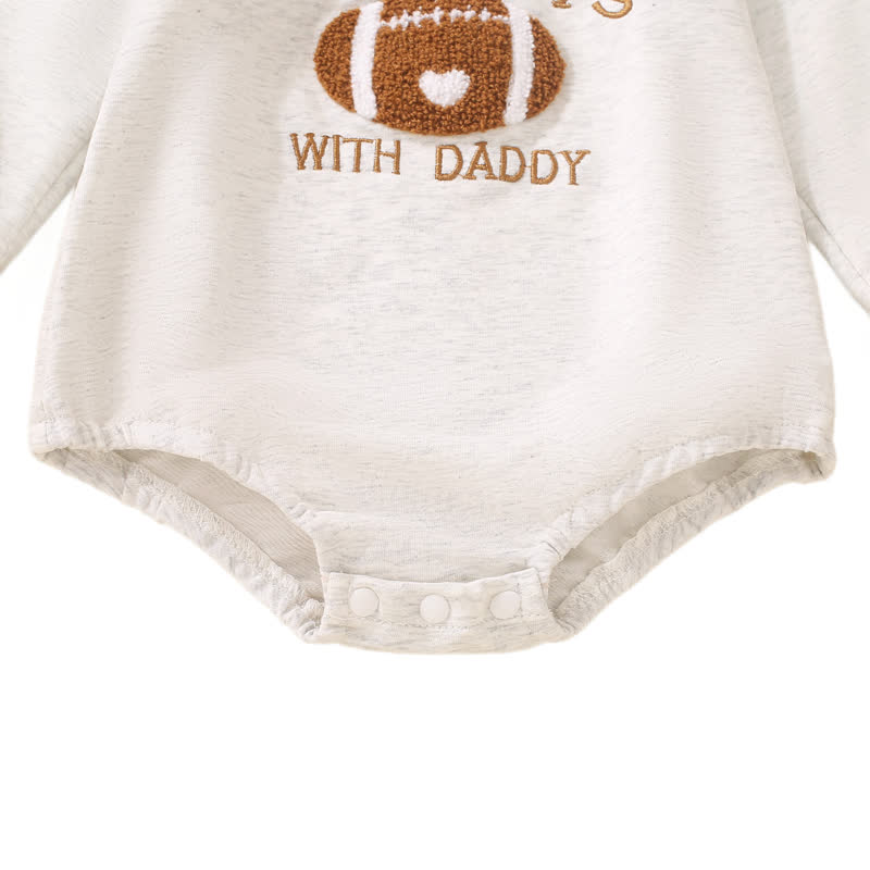 SUNDAYS WITH DADDY Baby Football Long Sleeve Bodysuit - image 5