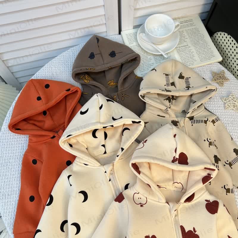 Baby Toddler Fleece Hooded Romper - image 8