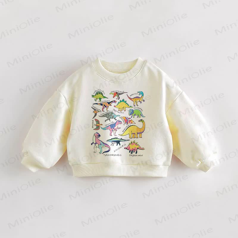 Baby Toddler Dinosaur Sweatshirt - Cream - 3-5T - image 1