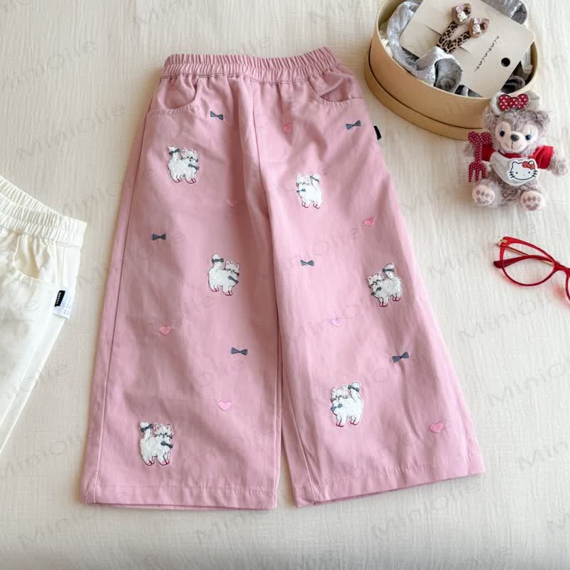 Toddler Girl Animal Bow Pants - Pink - 8-9T - image 3