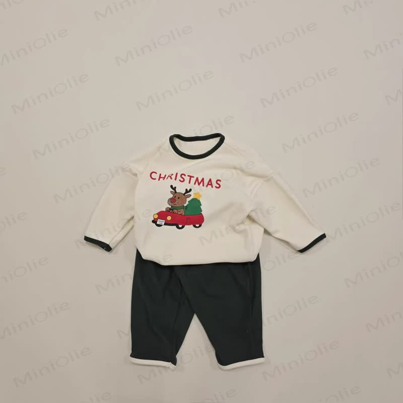 CHRISTMAS Toddler Reindeer Car 2-Piece Set - Green - 4-5T - image 3