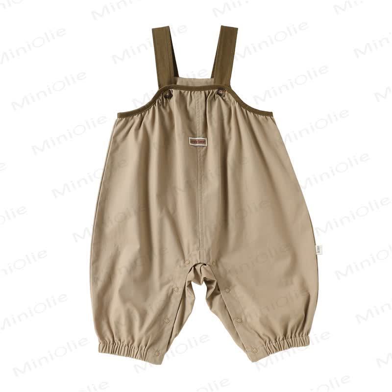 Baby Toddler Balloon Leg Overalls or Striped Tee - Khaki - 2-3T - image 1