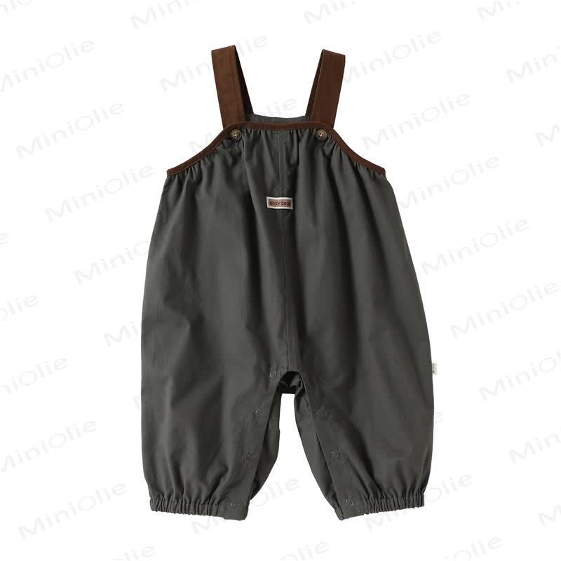 Baby Toddler Balloon Leg Overalls or Striped Tee - Gray - 2-3T - image 4