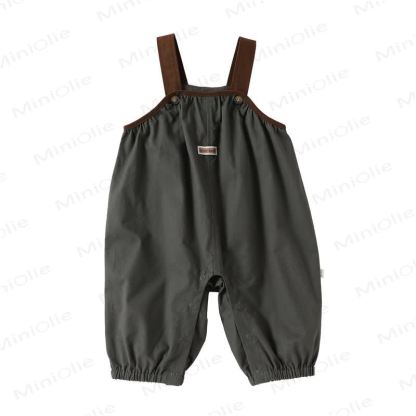 Baby Toddler Balloon Leg Overalls or Striped Tee - Gray - 2-3T - image 4