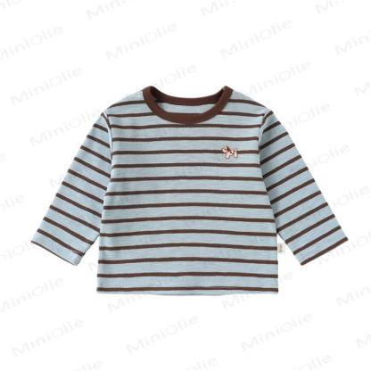 Baby Toddler Balloon Leg Overalls or Striped Tee - Blue - 4-5T - image 6