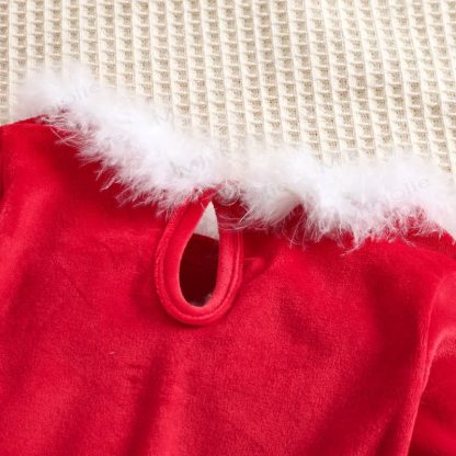 Toddler Girl Red Christmas Star Tulle Dress - image 5