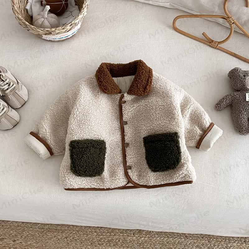 HANG OUT WITH ME! Baby Toddler Boy Goose Fleece Reversible Quilted Jacket Coat - image 5