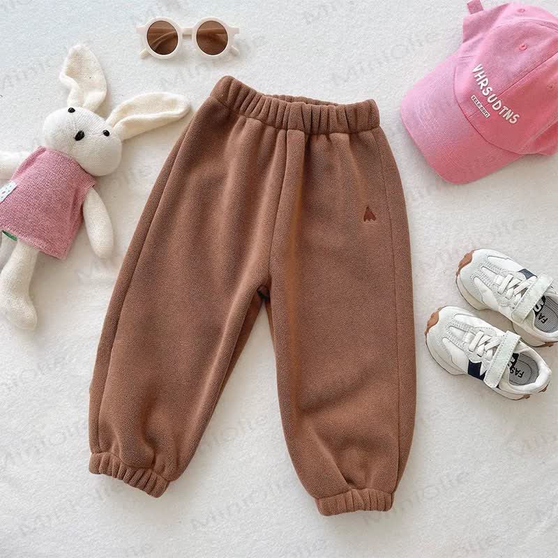 Toddler Cozy Fleece Zip Jacket and Jogger Pants Set - Brown Pants - 6.5-8T - image 18