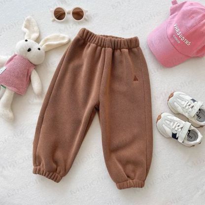 Toddler Cozy Fleece Zip Jacket and Jogger Pants Set - Brown Pants - 6.5-8T - image 18