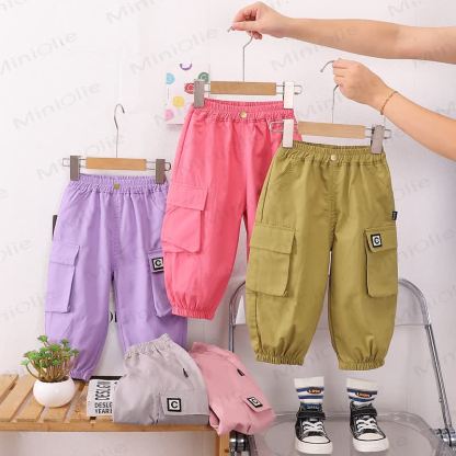 Toddler Solid Color Relaxed Utility Cargo Jogger - image 1