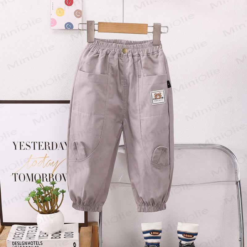Toddler Solid Color Relaxed Utility Cargo Jogger - Gray - 6-7T - image 6