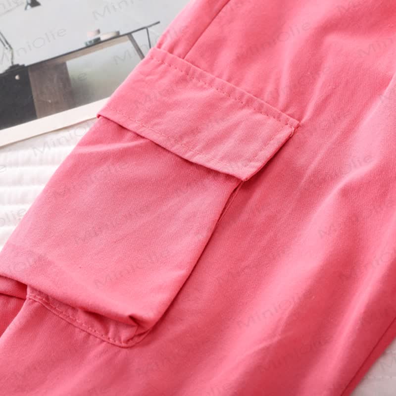 Toddler Solid Color Relaxed Utility Cargo Jogger - image 11