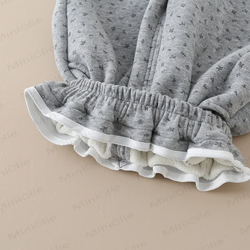 Toddler Bunny Applique Fleece Harem Lounge Pants - image 7