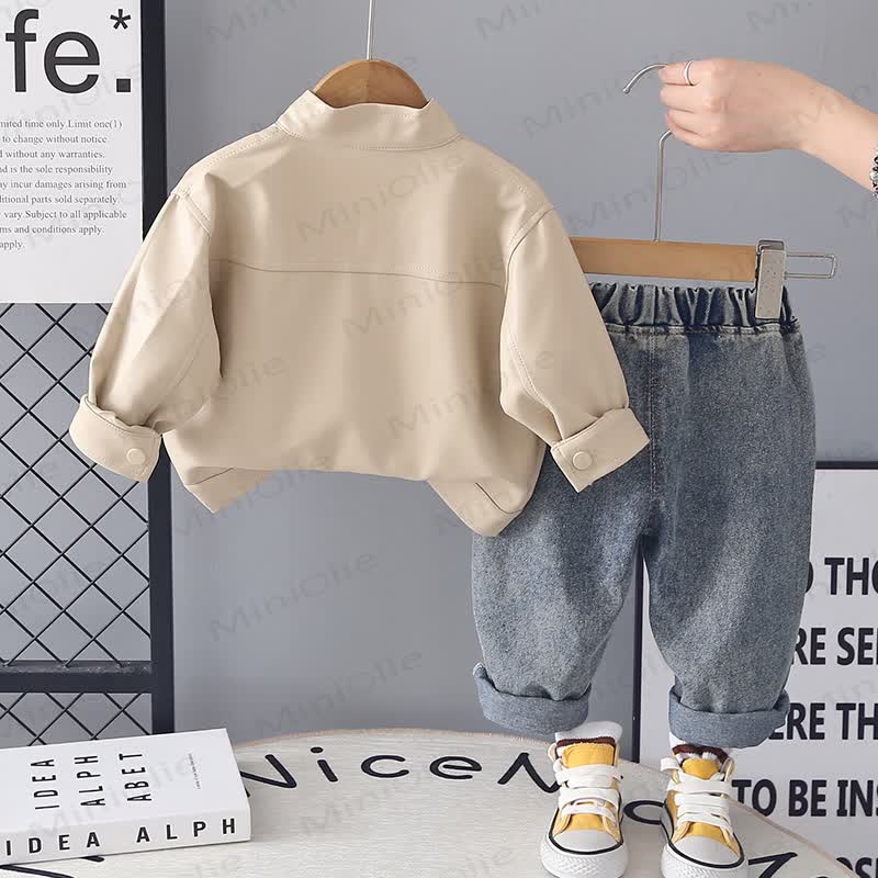 Toddler Casual Cartoon Puppy Jacket and Pants 3-Piece Set - image 3