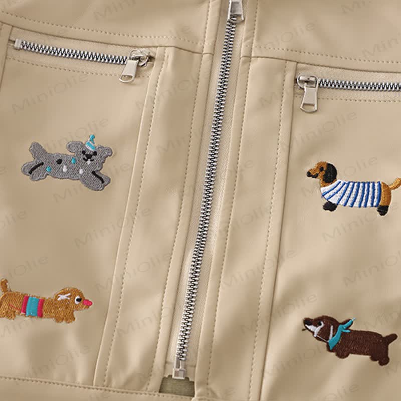 Toddler Casual Cartoon Puppy Jacket and Pants 3-Piece Set - image 10