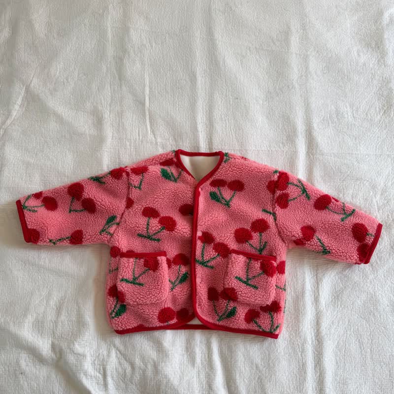 Toddler Cozy Print Sherpa Fleece Jacket - Pink - 10-11T - image 6