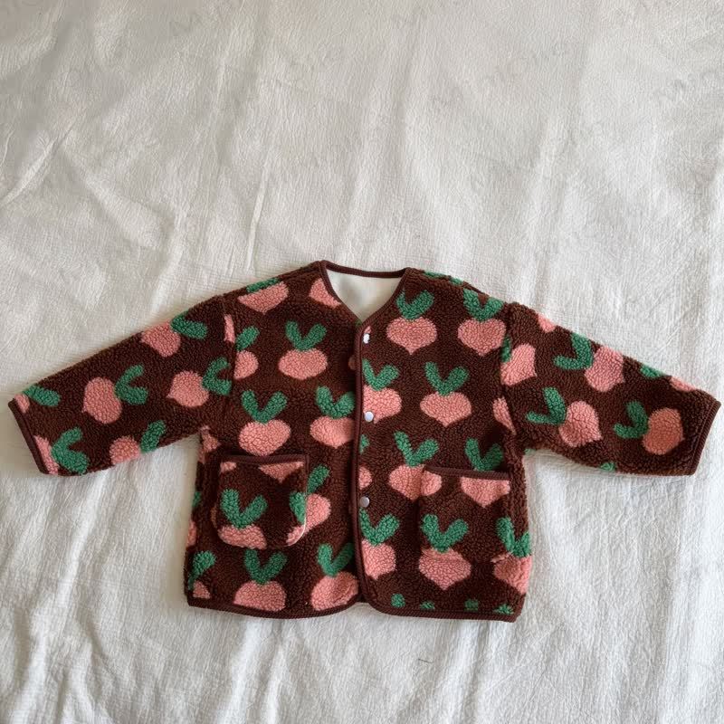 Toddler Cozy Print Sherpa Fleece Jacket - Brown - 10-11T - image 4