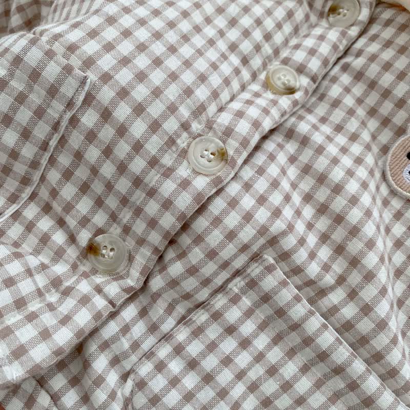 Baby Bear Padded Plaid Sherpa Collar Jacket - image 6