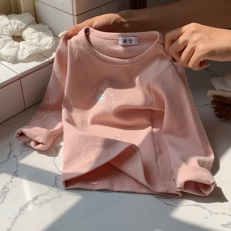 Toddler Smiley Graphic Long Sleeve T-Shirt - Pink - 10-11T - image 3