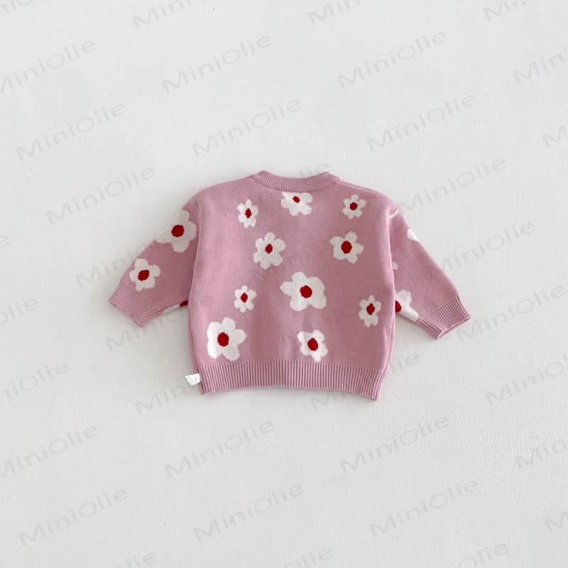 Baby Floral/Animal Knit Button Cardigan - image 6