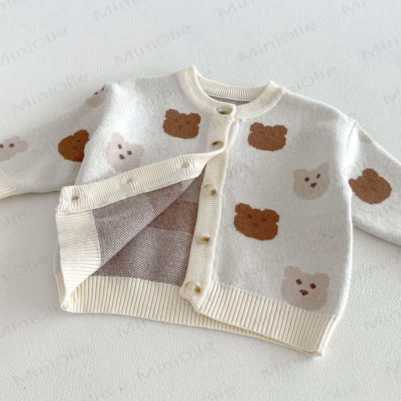 Baby Floral/Animal Knit Button Cardigan - image 11